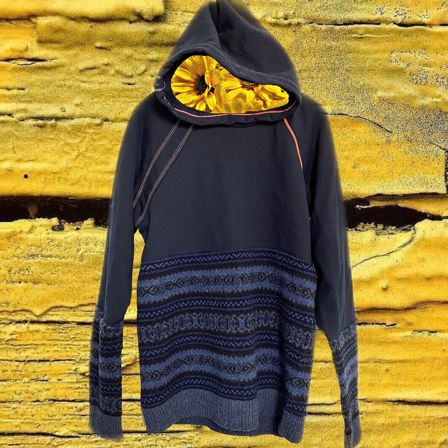 Wool and Asymmetry Sweatshirt , Up-Cycled